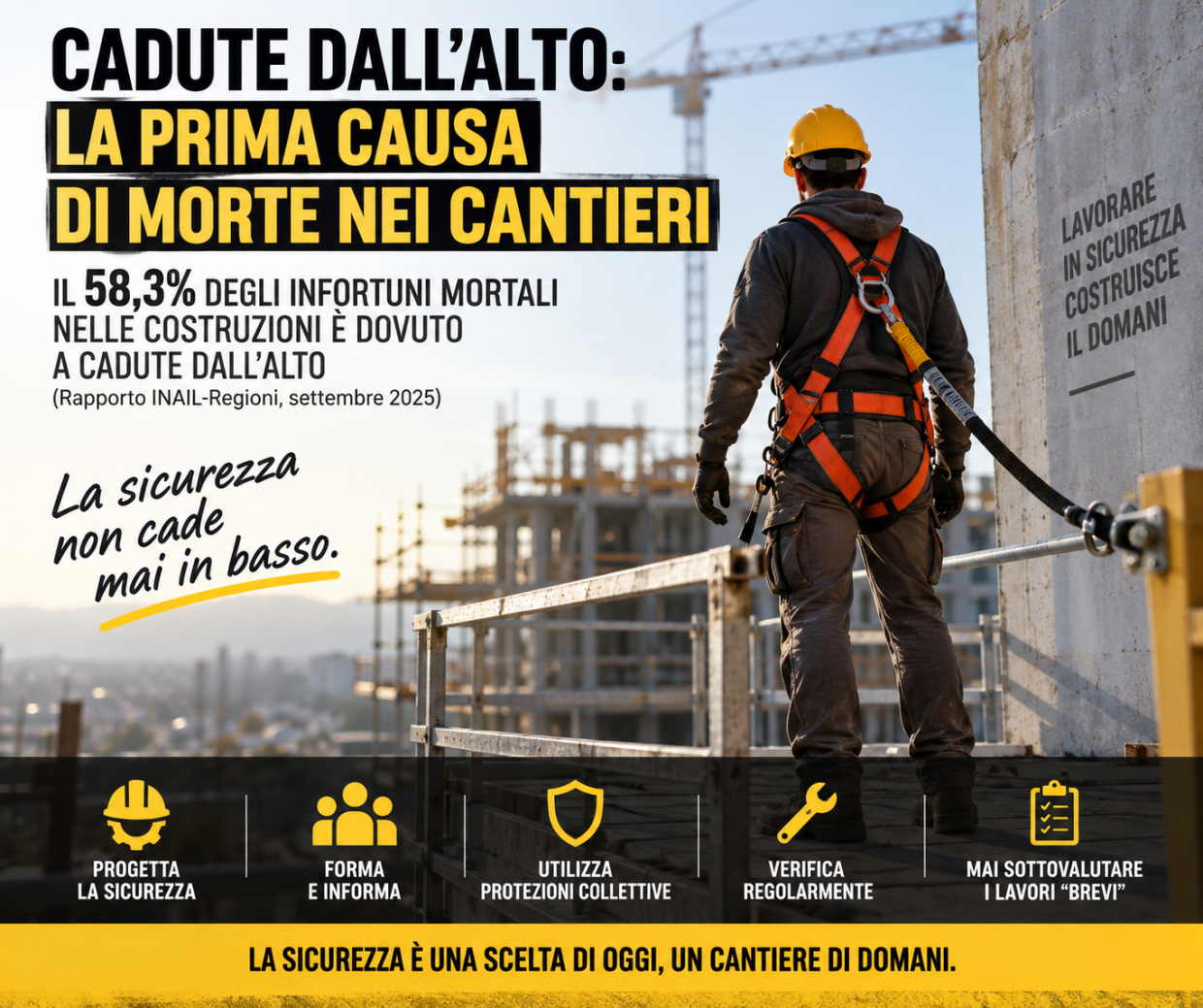 Sicurezza in cantiere: come prevenire le cadute dall'alto