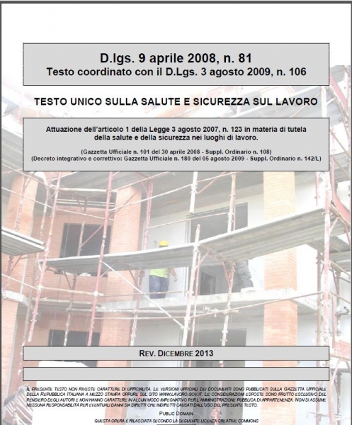 Nuova edizione coordinata del Testo Unico. aggiornata Dicembre 2013